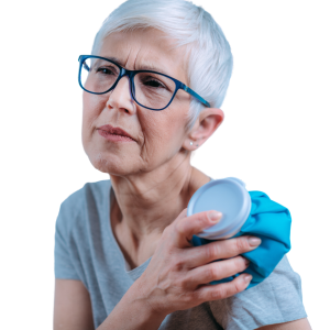 Woman with shoulder pain